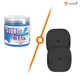 TANTRA Car Accessories Combo Kit with Car Sunshade 2pcs, Car Cleaning Gel Box Combo