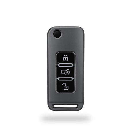 TANTRA TPU Key Cover Compatible with Mahindra XUV500 3 Button Flip Key | Durable Key Protector | Soft TPU Key Fob Cover | Grey