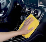 TANTRA Microfiber Vehicle Washing Cloth -Yellow-4Pcs , Blue-4Pcs  (Pack Of 8, 340 GSM)