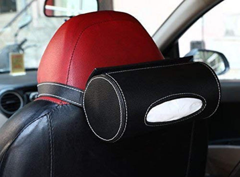 TANTRA Car Tissue Paper Holder, PU Leather Tissues Container Fit for Car Van Bathroom Office Use, Car Cup Holder Car Tissues Box Car Tissue Holder Car Tissue Tube