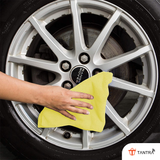 TANTRA Microfiber Vehicle Washing Cloth -Yellow-4Pcs , Blue-4Pcs  (Pack Of 8, 340 GSM)