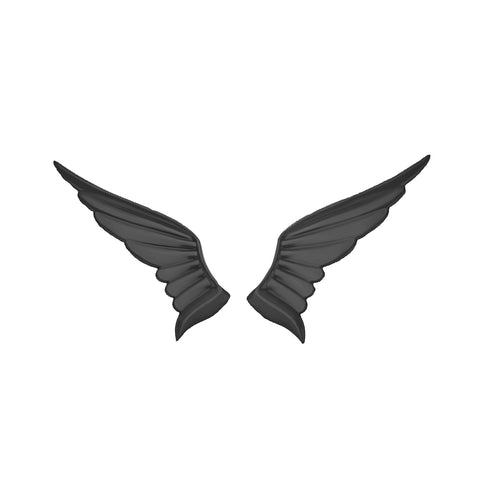 TANTRA Premium Celestial Angel Wings Metal Car Sticker - Durable & Stylish Auto Emblem for Vehicles - Customizable Designs - Easy Installation - Weather-Resistant & Long-Lasting Black