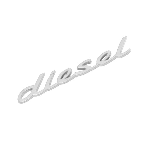 TANTRA Premium Diesel Metal Car Sticker - Durable & Stylish Auto Emblem for Vehicles - Customizable Designs - Easy Installation - Weather-Resistant & Long-Lasting Silver