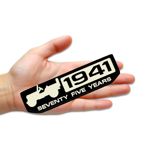 TANTRA Premium Seventy Five Years 1941 Metal Car Sticker - Durable & Stylish Auto Emblem for Vehicles - Customizable Designs - Easy Installation - Weather-Resistant & Long-Lasting