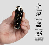 TANTRA  TPU Car Key Cover Compatible for Maruti Suzuki Ignis | SCross | Ciaz | Vitara Brezza | Swift 3 Button Smart Key Cover (Black)