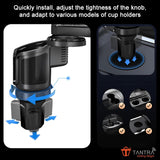 TANTRA Premium Car Cup Holder with Food Tray – 2-in-1 Car Snack & Drink Organizer, Adjustable Swivel Arm, Universal Fit, Detachable Tray for Front Seat Travel, Road Trips, SUVs & Trucks, ,Car Interior Accessories