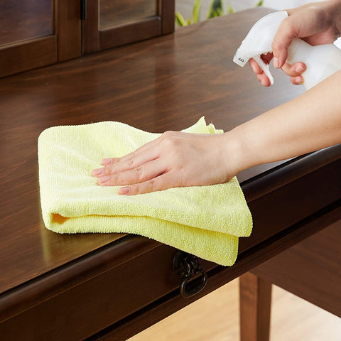 TANTRA Microfiber Vehicle Washing Cloth -Yellow (Pack Of 5, 340 GSM)