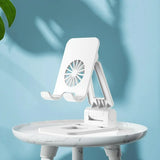 TANTRA Universal Adjustable Phone Stand for Desk – Foldable Mobile Phone Holder & Tablet Stand for all phones colour White