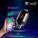 TANTRA Smart Dongle for Wire CarPlay & Android Auto | Wi-Fi Enabled with Google Play Support