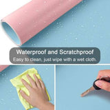 TANTRA Dual-Sided Multifunctional Desk Pad ,Waterproof Desk Mouse Pad/Desk Mat for Work Mousepad  (Lpink, Lblue)