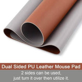 TANTRA Dual-Sided Multifunctional Desk Pad ,Waterproof Desk Mouse Pad/Desk Mat for Work Mousepad  (Sliver & Brown)