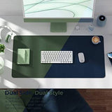 TANTRA Dual-Sided Multifunctional Desk Pad ,Waterproof Desk Mouse Pad/Desk Mat for Work Mousepad  (Green, Blue)