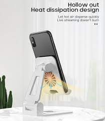 TANTRA Universal Adjustable Phone Stand for Desk – Foldable Mobile Phone Holder & Tablet Stand for all phones colour White