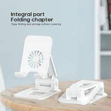 TANTRA Universal Adjustable Phone Stand for Desk – Foldable Mobile Phone Holder & Tablet Stand for all phones colour White