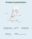 TANTRA Universal Adjustable Phone Stand for Desk – Foldable Mobile Phone Holder & Tablet Stand for all phones colour White