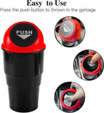 TANTRA Car Trash Can with Lid - Black Trash Bin - Small Size Fits Cup Holder in Console Or Door - Discreet Trash Management for Your Car (Black)