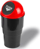TANTRA Car Trash Can with Lid - Black Trash Bin - Small Size Fits Cup Holder in Console Or Door - Discreet Trash Management for Your Car (Black)