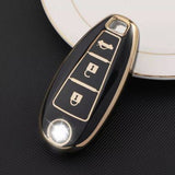 TANTRA  TPU Car Key Cover Compatible for Maruti Suzuki Ignis | SCross | Ciaz | Vitara Brezza | Swift 3 Button Smart Key Cover (Black)