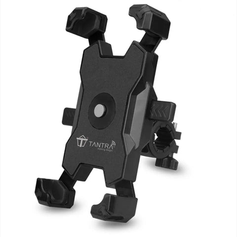 TANTRA S4A Mobile Holder for Bikes One Touch Technology Bike Mobile Holder for Maps and GPS Navigation, 360° Rotation, Firm Griping, Anti Shake Mobile Stand for Bike Accessories, Bi Cycle Accessories