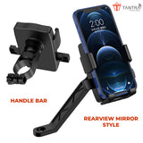TANTRA S2B Mobile Holder for Bikes One Touch Technology Bike Mobile Holder for Maps and GPS Navigation, 360° Rotation, Firm Griping, Anti Shake Phone Mount for Bike Accessories