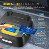 TANTRA Heavy Duty Touch Screen Car Air Compressor Tyre Inflator, DC 12V 120PSI Predator Series Tire Air Pump for Car Tires, Bikes, Bicycles & Other Inflatables- (Black)