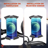 TANTRA S1A Mobile Holder for Bikes One Touch Technology Bike Mobile Holder for Maps and GPS Navigation, 360° Rotation, Firm Griping, Anti Shake Mobile Stand for Bike Accessories, Bi Cycle Accessories