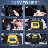 TANTRA Heavy Duty Touch Screen Car Air Compressor Tyre Inflator, DC 12V 120PSI Predator Series Tire Air Pump for Car Tires, Bikes, Bicycles & Other Inflatables- (Black)