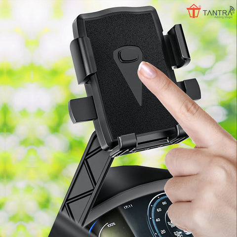 TANTRA S2B REAR VIEW MIRROR Mobile Holder for Bikes One Touch Technology Bike Mobile Holder for Maps and GPS Navigation, 360° Rotation, Firm Griping, Anti Shake Phone Mount for Bike Accessories
