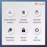 TANTRA S1A Mobile Holder for Bikes One Touch Technology Bike Mobile Holder for Maps and GPS Navigation, 360° Rotation, Firm Griping, Anti Shake Mobile Stand for Bike Accessories, Bi Cycle Accessories