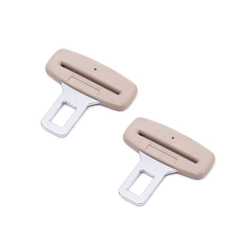 TANTRA Universal Car Seat Belt Buckle Auto Metal Seat Belts Clip Pack of 2 pcs (Beige)…