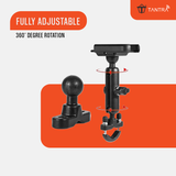 TANTRA S24A Phone Holder 360°Rotation U-Bolt Base Aluminum Alloy Material for to All Without Case Smartphone/Material Sturdy Motorcycle Bike Handlebar Phone Mount (Black)