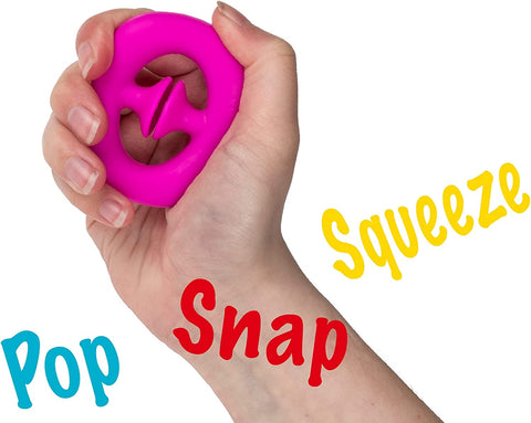 Tantra Snappers Fidget Toy, Grab and Snap Hand Toy, Stress Relief, Squeeze Toy, Party Popper Noise Maker, Stress Relief (Black)