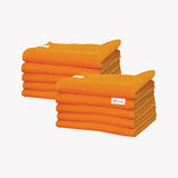 TANTRA Microfiber Towel Cleaning Cloth (40 x 40cms: 350gsm) (Frost Orange, 10)