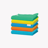 TANTRA Microfiber Towel Cleaning Cloth (40 x 40cms 350gsm) (Tangy Yellow, Frost Orange, Aqua Green, Sea Blue, Blue Sky, 5)