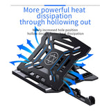 TANTRA Laptop Stand Adjustable Ventilated Ergonomic, Portable Tablet Stand Foldable, Desktop Holder (Black)