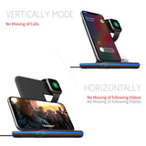 TANTRA Fast Wireless Charger 3in1 Qi Certified 15W Type-C PD Compatible with iWatch SE 654321, AirPods 2 Pro, iPhone Series 1211XXRXS8Samsung Galaxy (No AC Adapter) (3 in 1 Black)