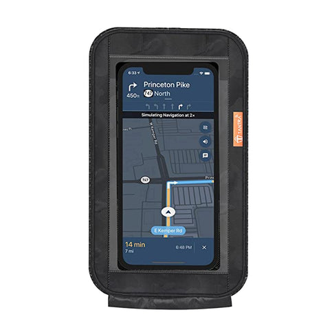 TANTRA Mobile Holder for Scooty Scooter Phone Pouch for Activa Jupiter Pleasure Ntorq Access Ather Ola S1 (Latest and Premium) Black