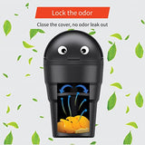 TANTRA Car Trash Can with Lid - Black Trash Bin - Small Size Fits Cup Holder in Console Or Door - Discreet Trash Management for Your Car (Black)