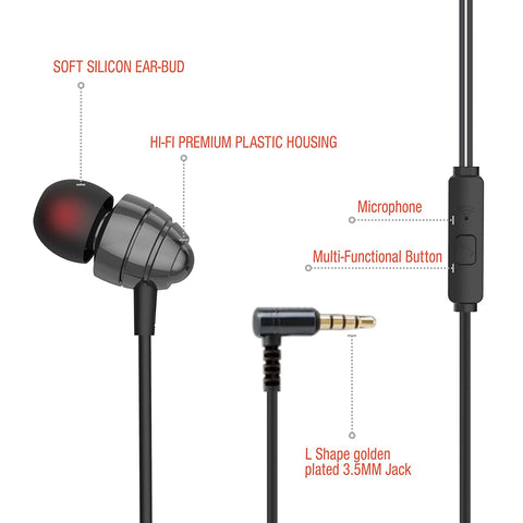 T-500i Bass Buddy Wired Earphone