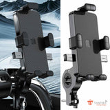 TANTRA S15A Mobile Holder for Bikes One Touch Technology Bike Mobile Holder for Maps and GPS Navigation, 360° Rotation, Firm Griping, Anti Shake Mobile Stand for Bike Accessories, Bi Cycle Accessories