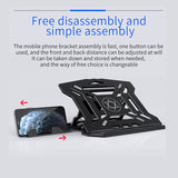 TANTRA Laptop Stand Adjustable Ventilated Ergonomic, Portable Tablet Stand Foldable, Desktop Holder (Black)