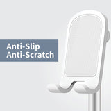 TANTRA Mobile Stand for Table, Desktop Mobile Stand, Phone and Tablet Holder for HomeOffice. for Phones & Tablets with Adjustable Multi-Angle Stand (White)