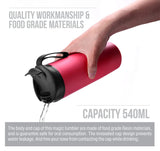 Magic Tumbler Water Bottle-540ml (Red)