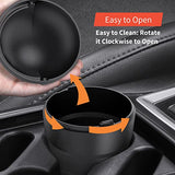 TANTRA Car Trash Can with Lid - Black Trash Bin - Small Size Fits Cup Holder in Console Or Door - Discreet Trash Management for Your Car (Black)