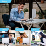 TANTRA Laptop Holder Riser Computer Tablet Stand, 6 Angles Adjustable Aluminum Ergonomic Foldable for Compatible with MacBook, iPad, HP, Dell, Lenovo 10-15.6” (Aluminum Laptop Stand) (Dark Grey)