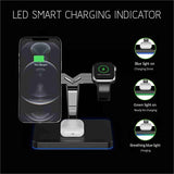 TANTRA Fast Wireless Charger 3in1 Qi Certified 15W Type-C PD Compatible with iWatch SE 6/5/4/3/2/1, AirPods 2/ Pro, iPhone Series 12/11/X/XR/XS/8/Samsung Galaxy (No AC Adapter)