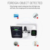 TANTRA Fast Wireless Charger 3in1 Qi Certified 15W Type-C PD Compatible with iWatch SE 6/5/4/3/2/1, AirPods 2/ Pro, iPhone Series 12/11/X/XR/XS/8/Samsung Galaxy (No AC Adapter)