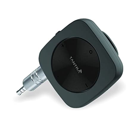 TANTRA Magico Pro Smart Car Bluetooth AUX Adapter Receiver Car Kit Bluetooth Receiver with 3.5mm AUX for Home Music Stereo Speakers Headphones (Built in Mic with BT. 5.0 version)