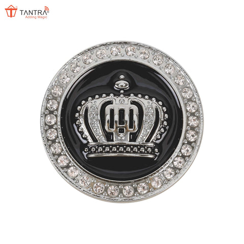 TANTRA Premium King Crown Metal Car Sticker - Durable & Stylish Auto Emblem for Vehicles - Customizable Designs - Easy Installation - Weather-Resistant & Long-Lasting Silver SIA446
