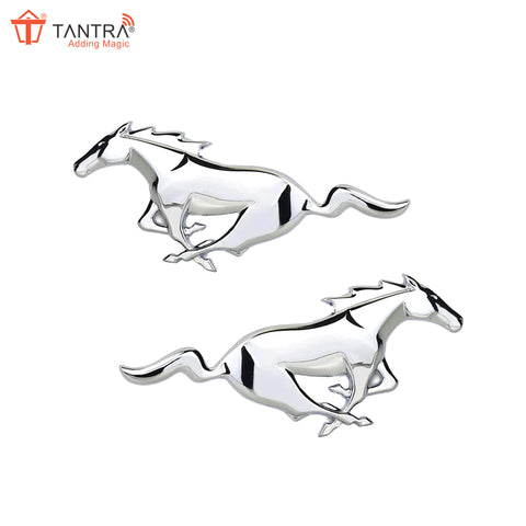 TANTRA Premium Horse Metal Car Sticker - Durable & Stylish Auto Emblem for Vehicles - Customizable Designs - Easy Installation - Weather-Resistant & Long-Lasting